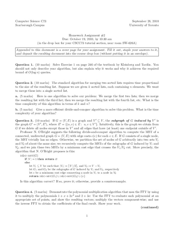 CSCC73H3 Lecture Notes - Multiplication Algorithm, Row And Column Vectors, Polynomial Interpolation thumbnail