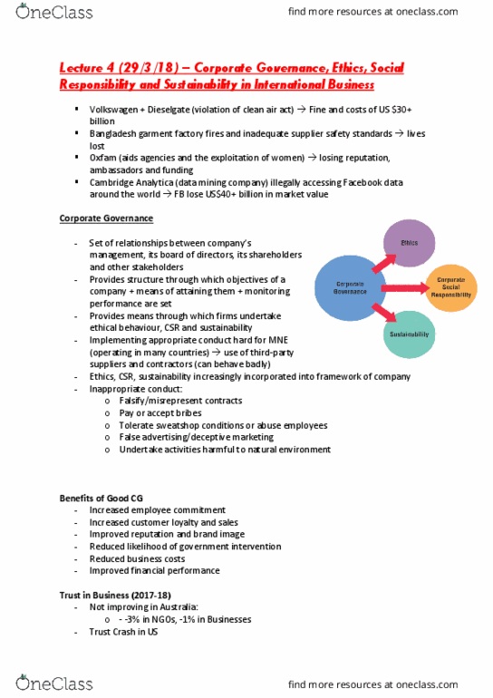 IBUS1101 Lecture Notes - Lecture 4: Operation Car Wash, International Trade, Data Mining thumbnail