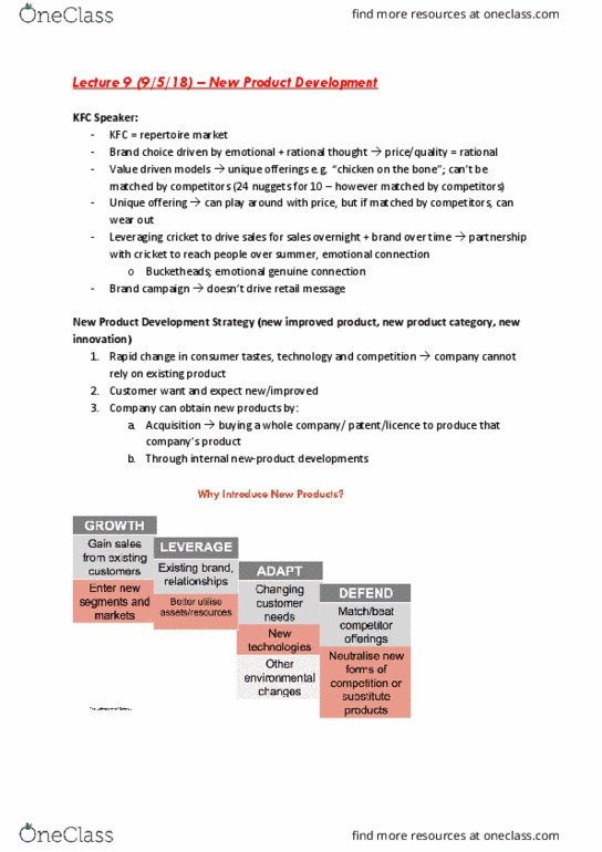 MKTG1001 Lecture Notes - Lecture 7: Laundry Detergent, Apple Watch, Sodium Bicarbonate thumbnail