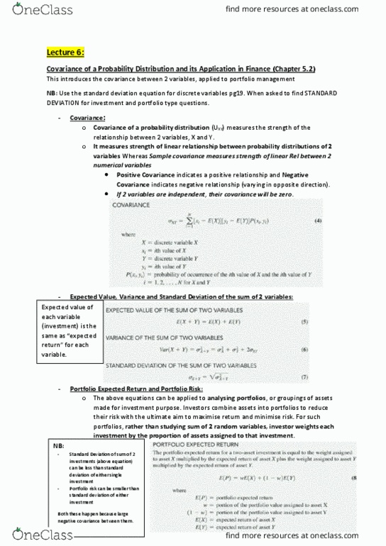 BUSS1020 Lecture Notes - Lecture 6: Central Limit Theorem, Box Plot, Interquartile Range thumbnail