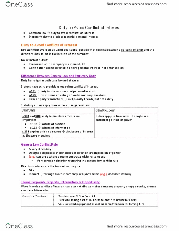 BLAW20001 Lecture Notes - Lecture 8: New Board, Aberdeen Railway, Civil Penalty thumbnail