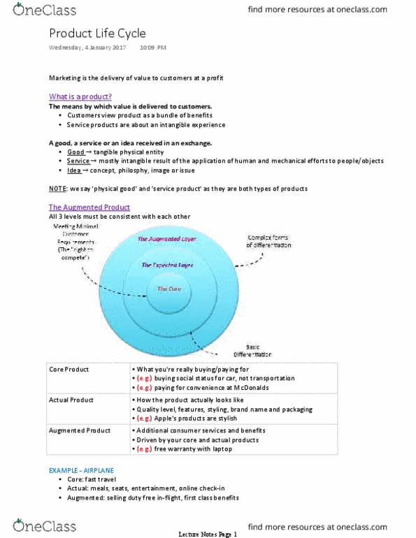 MKTG10001 Lecture Notes - Lecture 6: Call Waiting, Cash Flow, Consumer Behaviour thumbnail