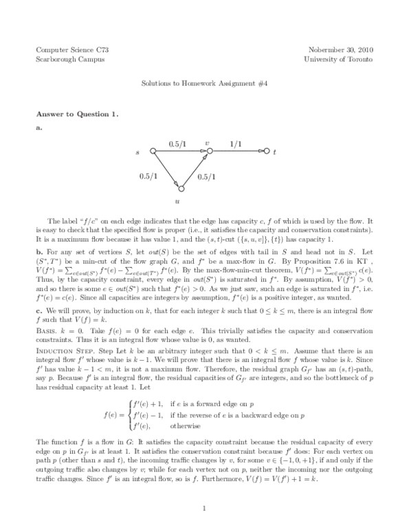 CSCC73H3 Lecture Notes - Flow Network, Minimum Cut, Stotting thumbnail