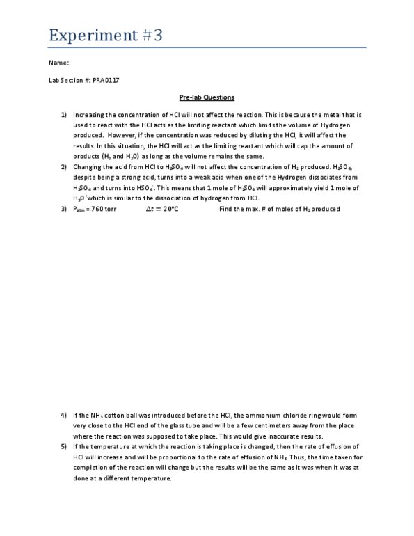 CHM110H5 Lecture Notes - Ammonium Chloride, Torr, Limiting Reagent thumbnail