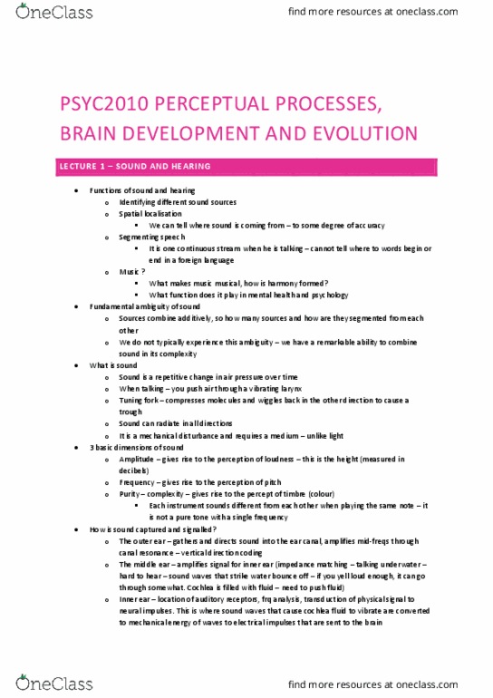 PSYC2010 Lecture Notes - Lecture 1: Ascidiacea, Avocado, Neural Development thumbnail