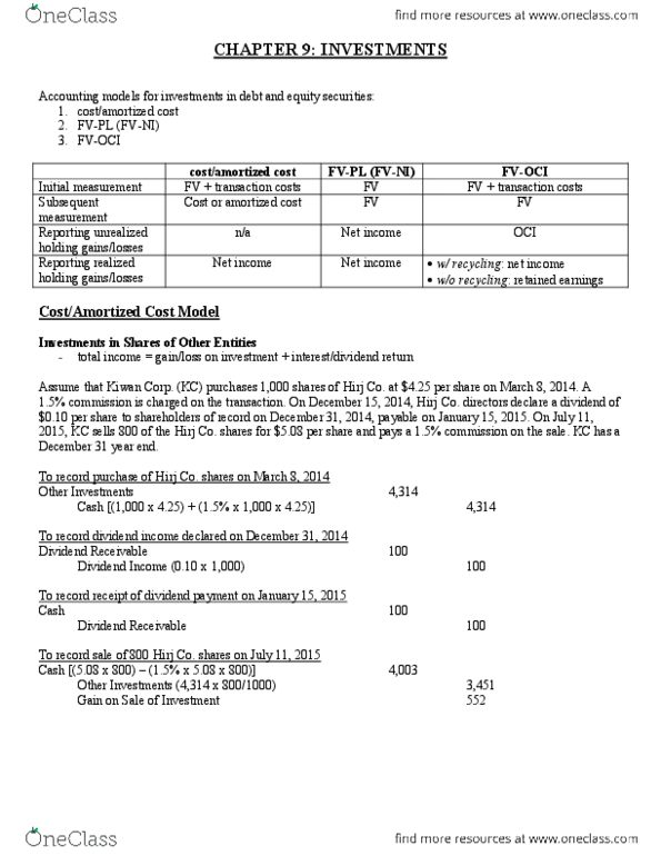 ADMS 3585 Chapter Notes - Chapter 9-1: Ias 39, United States Treasury Security, Effective Interest Rate thumbnail