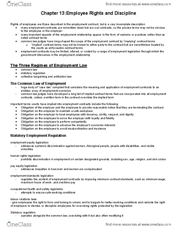 ADMS 2600 Chapter Notes - Chapter 13: Ombudsman, Improper Conduct, Secret Ballot thumbnail