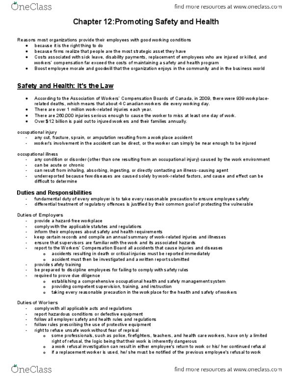 ADMS 2600 Chapter Notes - Chapter 12: Job Enrichment, Job Satisfaction, Safety Data Sheet thumbnail