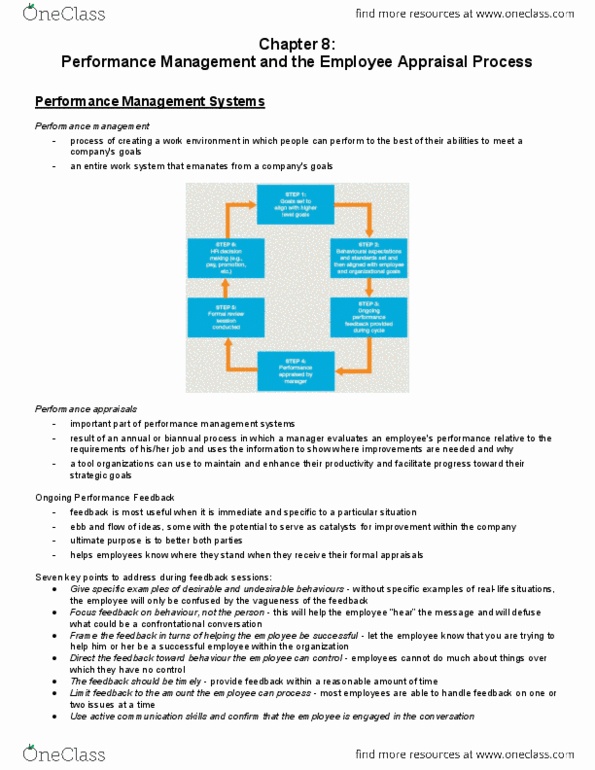 ADMS 2600 Chapter Notes - Chapter 8: Balanced Scorecard, Express Mail, Content Validity thumbnail