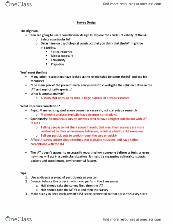 PSY-P 211 Lecture Notes - Lecture 2: Construct Validity, Likert Scale, Social Influence thumbnail