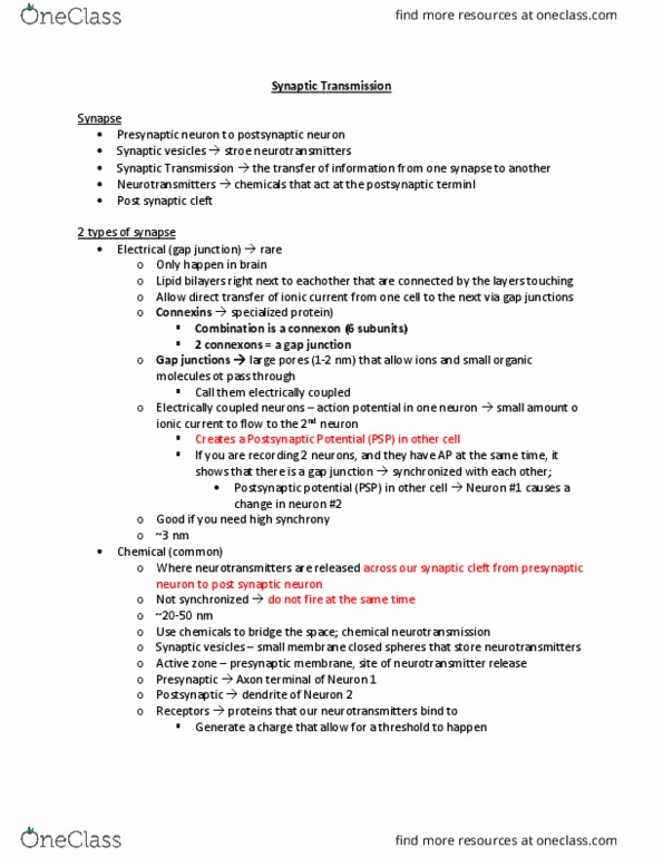 PSY-P 346 Lecture Notes - Lecture 5: Quantum Number, Central Dogma Of Molecular Biology, Retrograde Signaling thumbnail