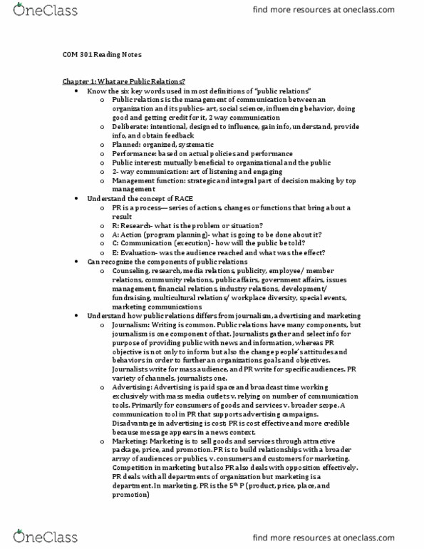 COM CM 301 Chapter Notes - Chapter 1-2: Christmas Window, Corporate Finance, Buzzword thumbnail