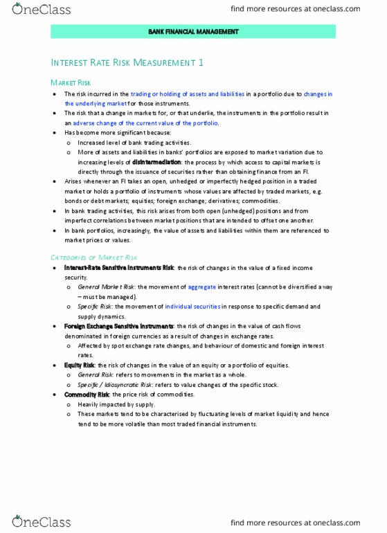 BANK3011 Lecture Notes - Lecture 2: Weighted Arithmetic Mean, Cash Flow, Reborrowing thumbnail