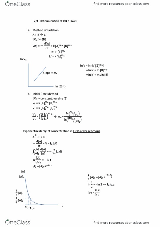 CHEM 4501 Lecture Notes - Lecture 1: Exponential Decay thumbnail