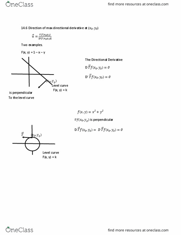 MAT235Y1 Lecture Notes - Lecture 1: Squeeze Theorem, Parametric Equation, Directional Derivative thumbnail