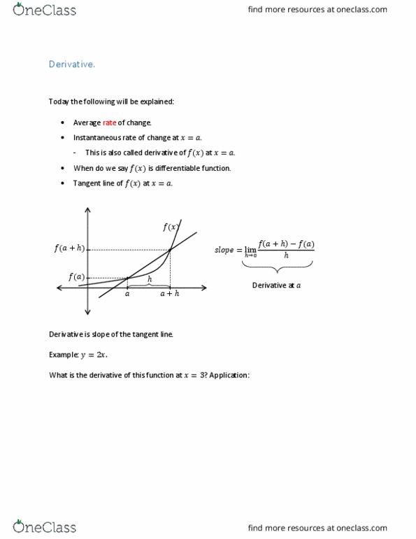 MATH 1680 Lecture Notes - Lecture 1: Differentiable Function thumbnail