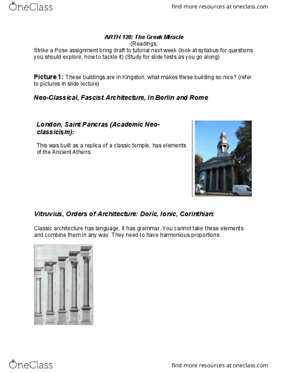 ARTH 120 Lecture 3: ARTH 120- Week 3 The Greek Mircale LESSON thumbnail