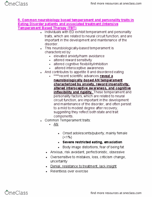 PSYC 134 Lecture Notes - Lecture 10: Emaciation, Biological Neural Network, Anxiogenic thumbnail