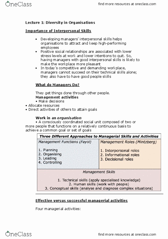 MGTS1601 Lecture Notes - Lecture 1: Organizational Theory, Decision-Making, Electronic Body Music thumbnail