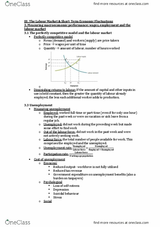 ECON10003 Chapter Notes - Chapter 3-4: Takers, Diminishing Returns, Structural Unemployment thumbnail