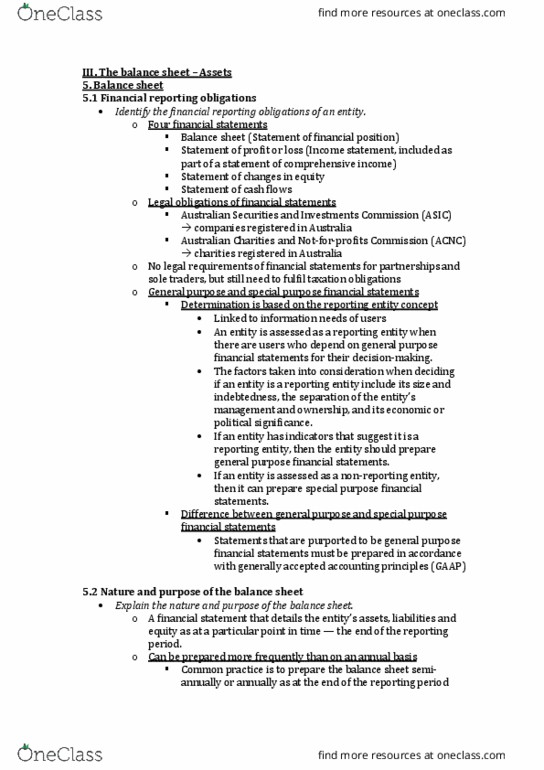 ACCT10001 Lecture Notes - Lecture 3: Historical Cost, Legal Personality, Financial Statement thumbnail