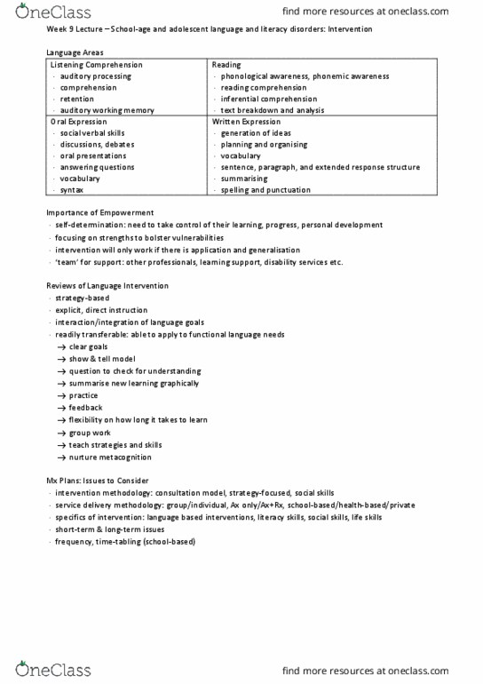 CSCD3082 Lecture Notes - Lecture 9: Active Listening, Phonemic Awareness, Functional Programming thumbnail