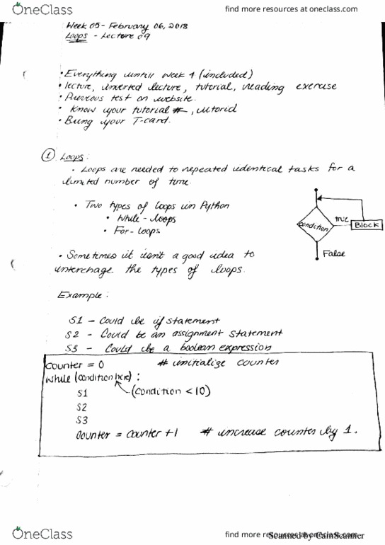 CSCA08H3 Lecture Notes - Lecture 5: University Of Florida thumbnail