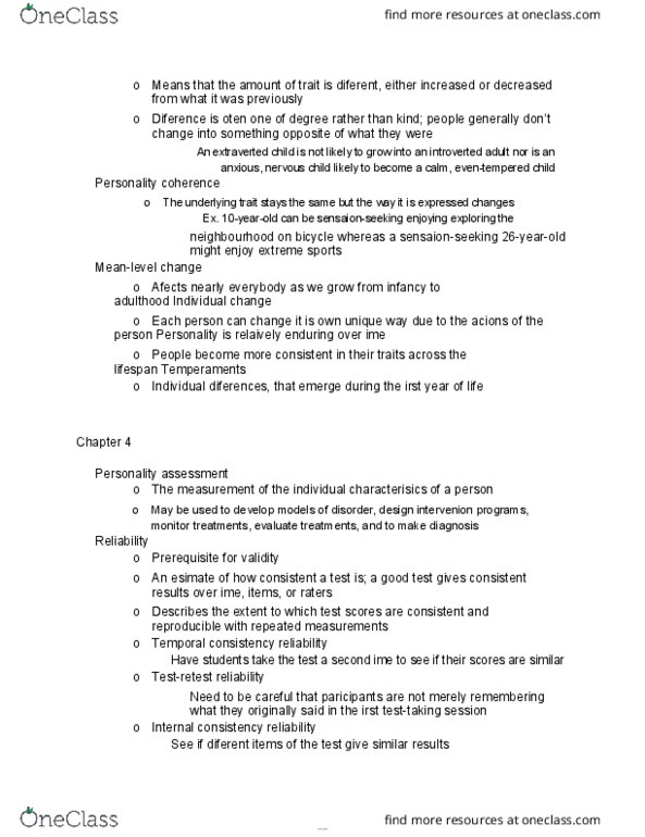 PSYC 2530 Lecture Notes - Lecture 7: Criterion Validity, Face Validity, Internal Consistency thumbnail