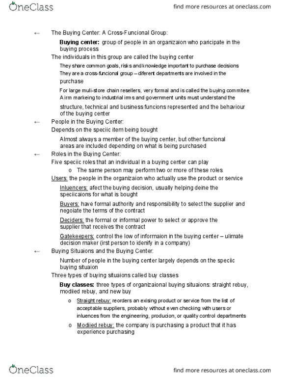 MKT 2210 Lecture Notes - Lecture 9: North American Industry Classification System, Small Business thumbnail