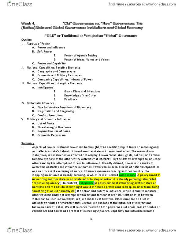 POLD89H3 Lecture Notes - Bretton Woods Conference, International Finance Corporation, Uruguay Round thumbnail