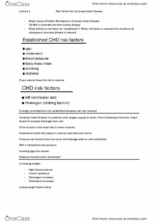 PHYS30001 Lecture Notes - Lecture 1: Cholesterol, Myocardial Infarction, Very Low-Density Lipoprotein thumbnail