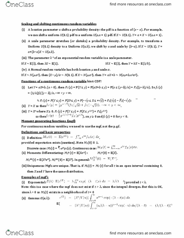 MATH 396 Lecture Notes - Lecture 3: Random Variable, Probability-Generating Function, Xu thumbnail