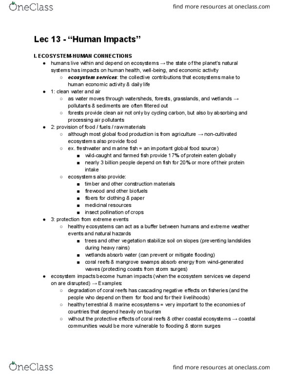 A&O SCI 1 Lecture Notes - Lecture 13: Panama Canal, Water Cycle, Crop Yield thumbnail