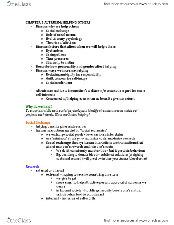 PSYC 2120 Chapter Notes - Chapter 8: Overjustification Effect, Wicket-Keeper, Shoplifting thumbnail