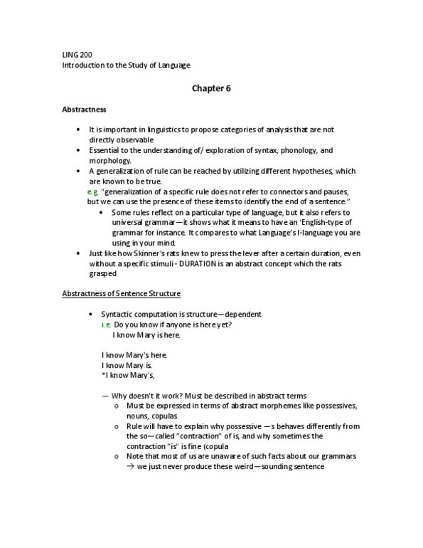 LING 200 Chapter Notes - Chapter 6: Complex Differential Form, Velar Nasal, Vowel Harmony thumbnail