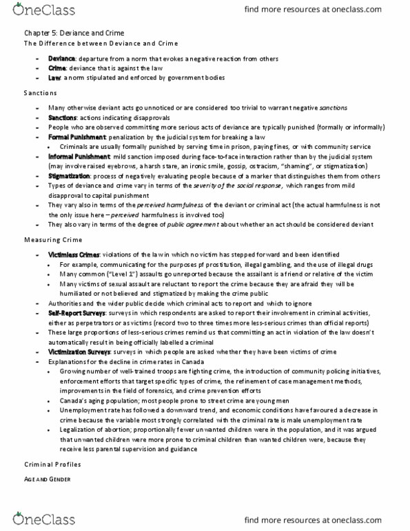 SOC100H5 Chapter Notes - Chapter 5: Male Unemployment, False Advertising, Ender Wiggin thumbnail