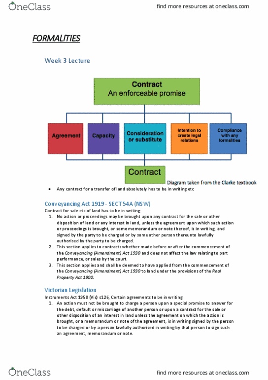 LAWS105 Lecture Notes - Lecture 3: Miscarriage, Sydney Law Review, United States Contract Law thumbnail