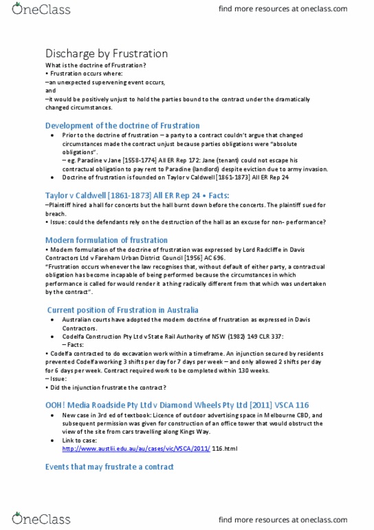 LAWS105 Lecture 10: Laws105 week 10 discharge by frustration thumbnail