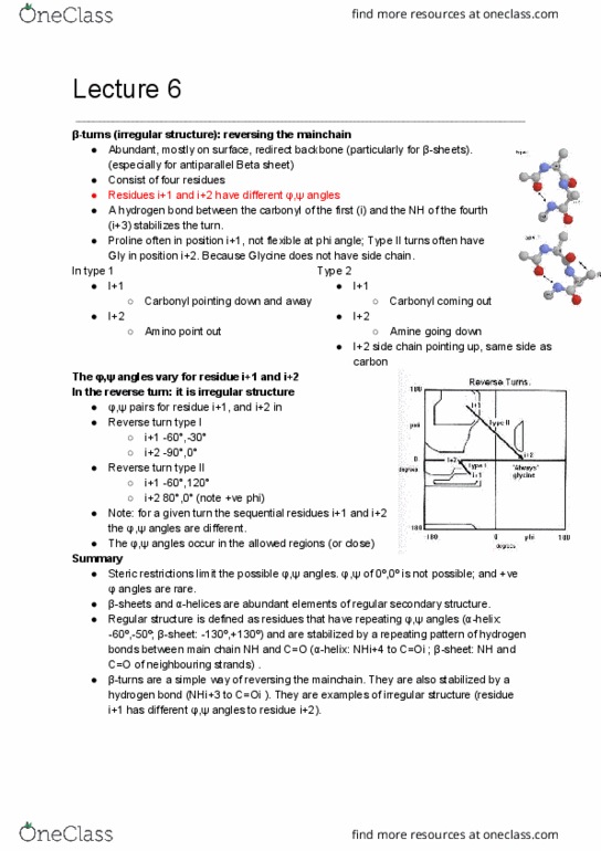 BCMB20002 Lecture Notes - Lecture 6: Beta Sheet, Ribonuclease, Enthalpy thumbnail