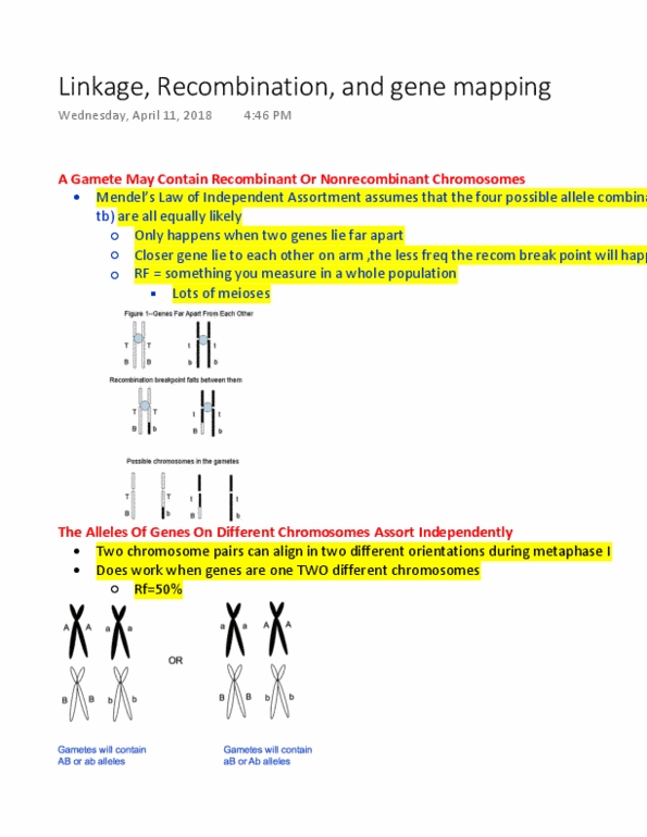 01:447:380 Lecture 15: Linkage, Recombination, and gene mapping thumbnail