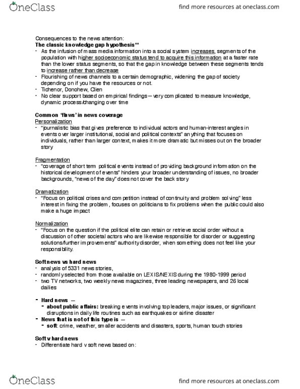 COMM 3444 Lecture Notes - Lecture 11: Soft Media, Media Bias, Lexisnexis thumbnail