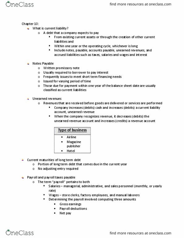 ACCT207 Lecture Notes - Lecture 3: Accounts Payable, Promissory Note, Current Liability thumbnail