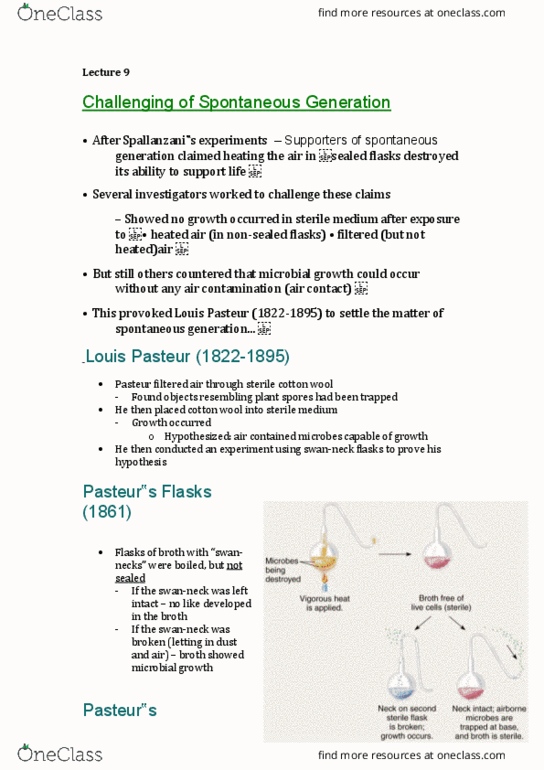 MIIM20001 Lecture Notes - Lecture 9: Louis Pasteur, Phytophthora Infestans, Postpartum Infections thumbnail