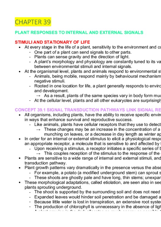 AGRC1021 Lecture 12: PLANT RESPONSES - L12 thumbnail