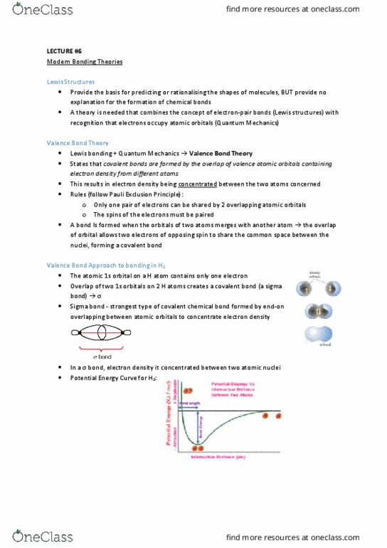 CHEM101 Lecture 6: MODERN BONDING THEORIES thumbnail