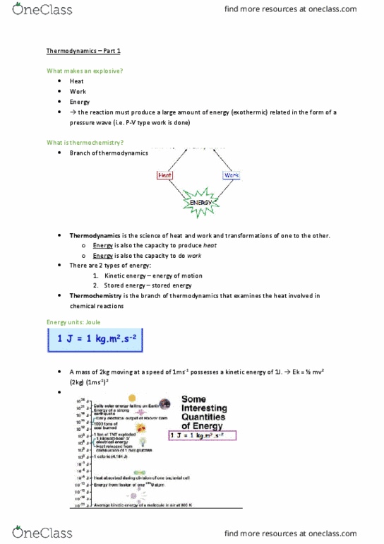 CHEM101 Lecture Notes - Lecture 11: Exothermic Reaction, Endothermic Process, Bond Energy thumbnail