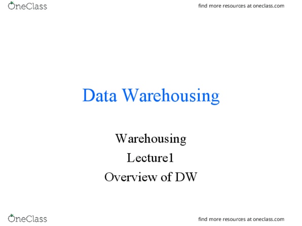 FIT3002 Lecture Notes - Lecture 2: Data Mining, Customer Relationship Management, Financial Statement thumbnail