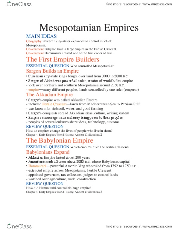 CLASS110 Lecture : Mesopotamian Empires.docx thumbnail