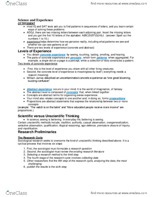 SOCA01H3 Chapter Notes - Chapter 2: Norc At The University Of Chicago, Contingency Table, Sampling Frame thumbnail