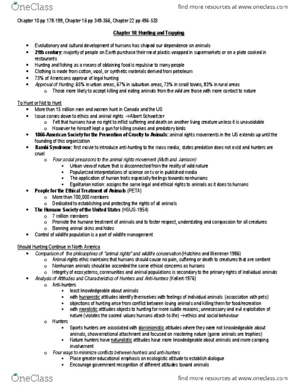 ES391 Lecture Notes - National Wildlife Refuge, Muskrat, Observability thumbnail